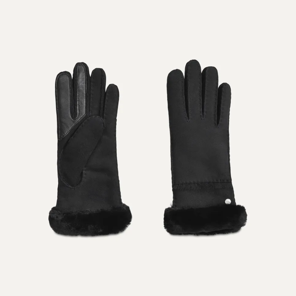UGG® Sheepskin Seamed Gloves - Black